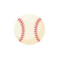 béisbol de cuero con costuras rojas. torneos populares de softbol. vector