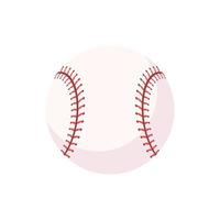 Leather baseball with red stitched seams. Popular softball tournaments. vector