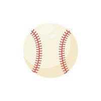 Leather baseball with red stitched seams. Popular softball tournaments. vector