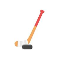 hockey stick and ball Equipment for playing sports on ice. vector