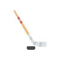 hockey stick and ball Equipment for playing sports on ice. vector