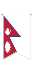 nepal flagga i fotboll vimpel. png