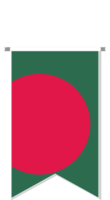 Bangladesch-Flagge im Fußballwimpel. png