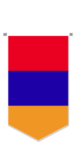 drapeau arménien en fanion de football, forme variée. png