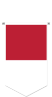 Indonesia flag in soccer pennant, various shape. png