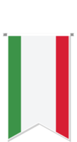 Italy flag in soccer pennant. png