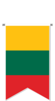 Lithuania flag in soccer pennant. png