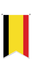 Belgium flag in soccer pennant. png