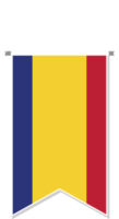 Romania flag in soccer pennant. png