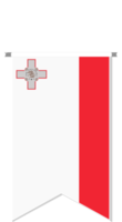 Malta flag in soccer pennant. png