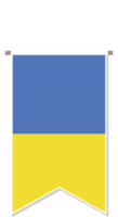 Ukraine-Flagge im Fußballwimpel. png