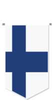 drapeau finlandais en fanion de football, forme variée. png