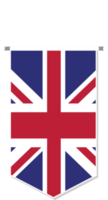 drapeau britannique en fanion de football, forme variée. png