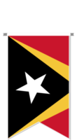 Timor-Leste-Flagge im Fußballwimpel. png