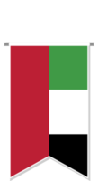 unito arabo Emirates bandiera nel calcio stendardo. png