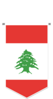 Libanon-Flagge im Fußballwimpel, verschiedene Formen. png