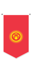 Bandera de Kirguistán en banderín de fútbol, varias formas. png
