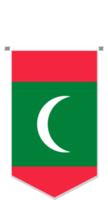 Malediven-Flagge im Fußballwimpel, verschiedene Formen. png