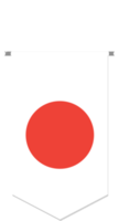 Japan-Flagge im Fußballwimpel, verschiedene Formen. png