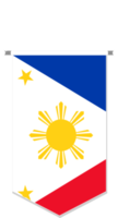 drapeau philippin en fanion de football, forme variée. png