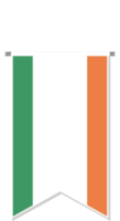 Ireland flag in soccer pennant. png