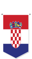 Croatia flag in soccer pennant, various shape. png