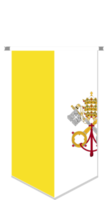 bandera de la ciudad del vaticano en banderín de fútbol, varias formas.