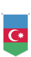 Aserbaidschan-Flagge im Fußballwimpel, verschiedene Formen. png