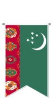 turkmenistan flagga i fotboll vimpel. png