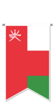 Oman-Flagge im Fußballwimpel. png