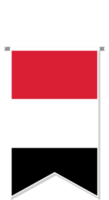 Yemen flag in soccer pennant. png