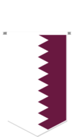 bandera qatar en banderín de fútbol, varias formas. png