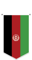 Afghanistan flag in soccer pennant, various shape. png