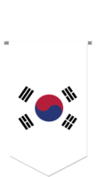 South Korea flag in soccer pennant, various shape. png