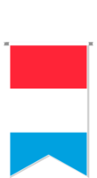 drapeau luxembourgeois en fanion de football.