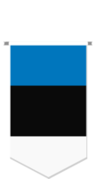 drapeau estonien en fanion de football, forme variée. png