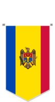 Andorra flag in soccer pennant, various shape. png