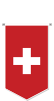 Switzerland flag in soccer pennant, various shape. png