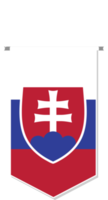 Slovakia flag in soccer pennant, various shape. png