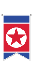 North Korea flag in soccer pennant. png