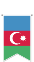 Azerbaijan flag in soccer pennant. png