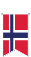 Norwegen-Flagge im Fußballwimpel. png
