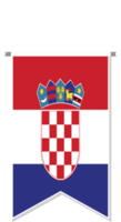 Croatia flag in soccer pennant. png