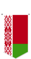 drapeau de la biélorussie en fanion de football, forme variée.
