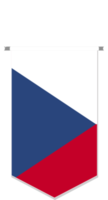 Czech flag in soccer pennant, various shape. png