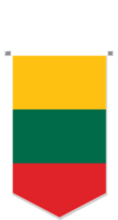 drapeau de la lituanie en fanion de football, forme variée. png