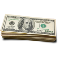 pile de dollars png