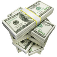 stack of dollars isolated png