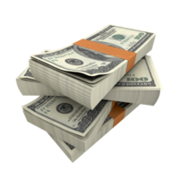 stack of dollars isolated png