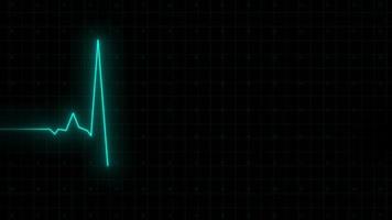 neon heart rate loopable animation background, Neon heart beat pulse motion graphic. Neonheart beat line, EKG and ECG. Fast rhythm heart beat video